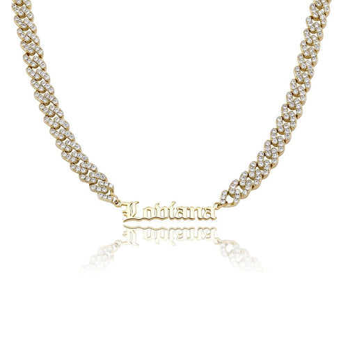VVS Jewelry Custom Cuban Greek Name Necklace