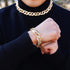 16mm Gold Infinity Prong Cuban Chain plus FREE Bracelet