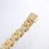 16mm Gold Infinity Prong Cuban Chain plus FREE Bracelet