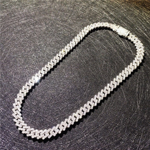 8MM 925 Sterling Silver VVS1 Moissanite Cuban Chain