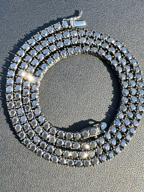 3MM Black 925 Sterling Moissanite Tennis Chain