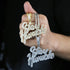 18K Gold "Stay Humble" Baguette Pendant Necklace
