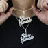 18K Gold "Stay Humble" Baguette Pendant Necklace