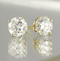 18K Solid Gold 5mm 1ct VVS Moissanite Diamond Stud Earrings