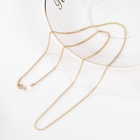18K Solid Gold Curb Cuban Chain