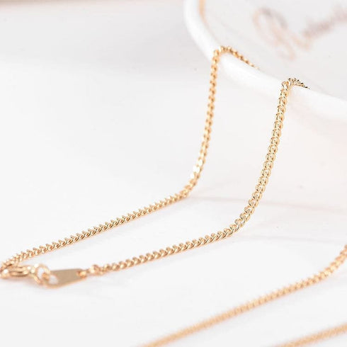 18K Solid Gold Curb Cuban Chain
