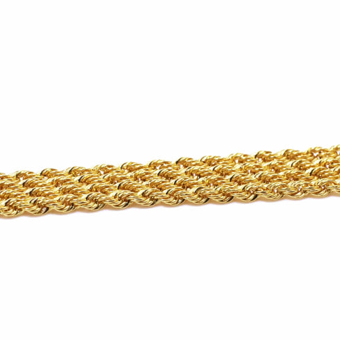 18K Solid Gold 1.7mm Rope Chain