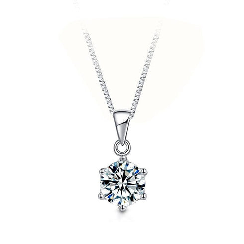 925 Sterling Silver 1ct/2ct/3ct VVS1 Moissanite Diamond Necklace