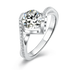 1CT 6.5mm 925 Sterling Silver Moissanite Ring