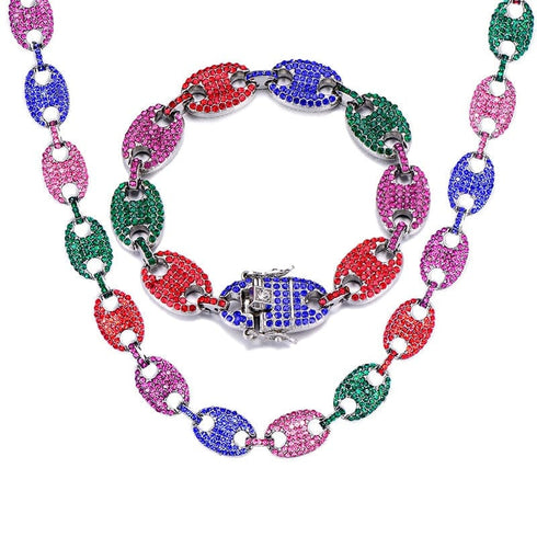 Swag Rainbow Coffee Bean Pig Nose Chain + FREE Bracelet