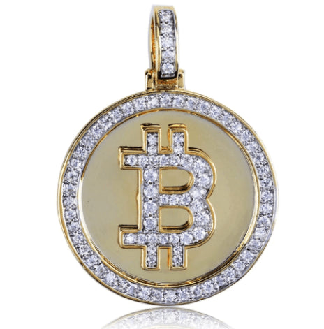VVS Jewelry Iced bitcoin pendant