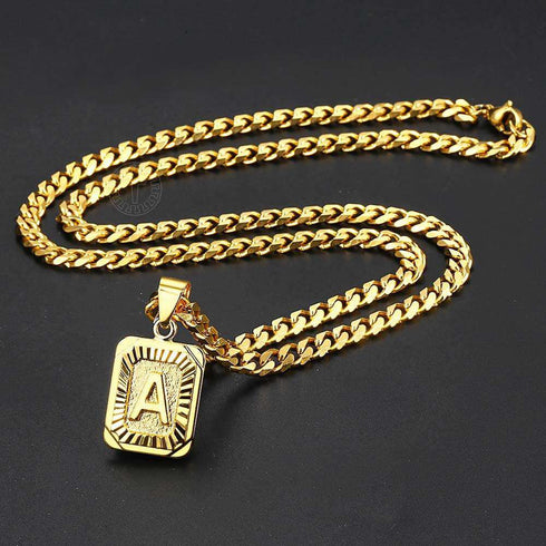 Gold Initial Pendant Necklace