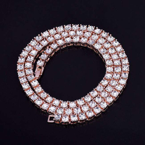 3mm 14k Gold Plated Mens Tennis Chain