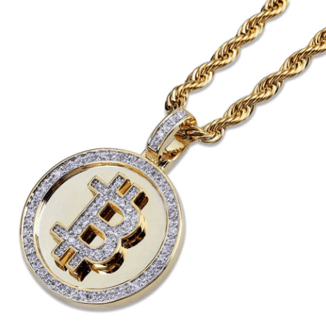 VVS Jewelry Iced bitcoin pendant