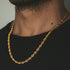 5MM 18K Solid Gold Rope Chain