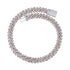 12mm Diamond Prong Cuban Chain Two Tone Rose Gold & Silver