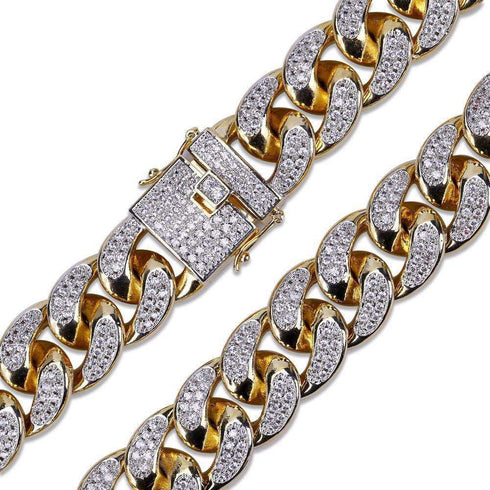 24k Gold Plated/Silver Miami Cuban Chain Bracelet