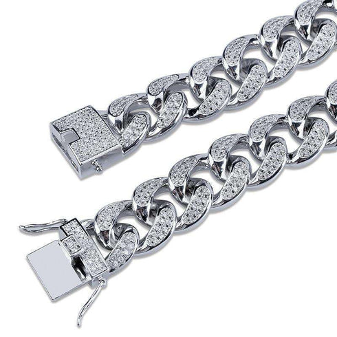 24k Gold Plated/Silver Miami Cuban Chain Bracelet