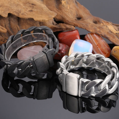 25mm Chunky Stainless Steel Miami Cuban Bracelet - BOGO