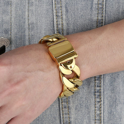 25mm Chunky Stainless Steel Miami Cuban Bracelet - BOGO