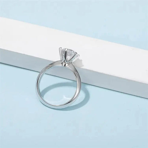 2CT Classic 8mm S925 Hexagon Moissanite Ring
