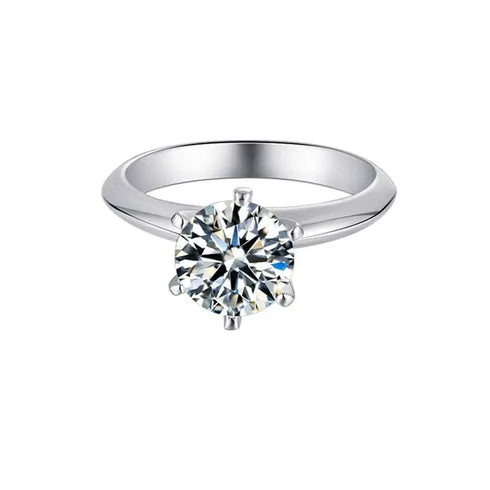 2CT Classic 8mm S925 Hexagon Moissanite Ring