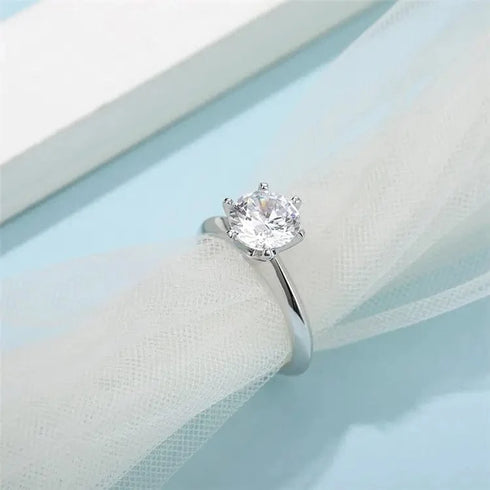 2CT Classic 8mm S925 Hexagon Moissanite Ring