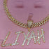 VVS Jewelry 9MM Custom Cuban Name Sharp Cursive Pendant Necklace