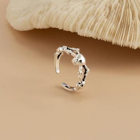 2pc Set Skull Punk Halloween Toe Ring