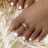 2pc Set Skull Punk Halloween Toe Ring