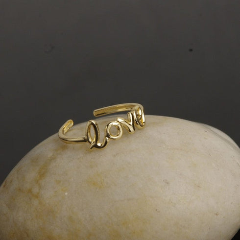 2pcs LOVE Adjustable Toe Ring