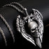 316L Stainless Steel Vintage Skull Sword Wings Pendant - BOGO