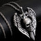316L Stainless Steel Vintage Skull Sword Wings Pendant
