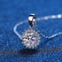 Sunflower 5CT Moissanite Sterling Silver Necklace