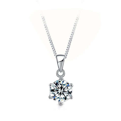 925 Sterling Silver 1ct/2ct/3ct VVS1 Moissanite Diamond Necklace