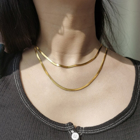 3MM Adjustable Herringbone Choker Chain