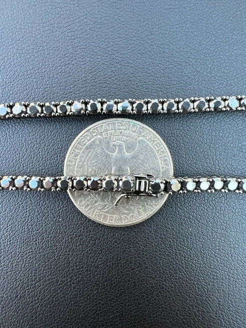 3MM Black 925 Sterling Moissanite Tennis Chain