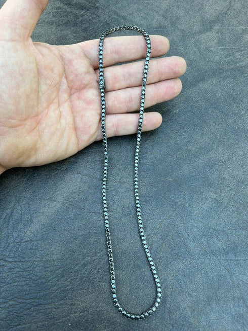 3MM Black 925 Sterling Moissanite Tennis Chain