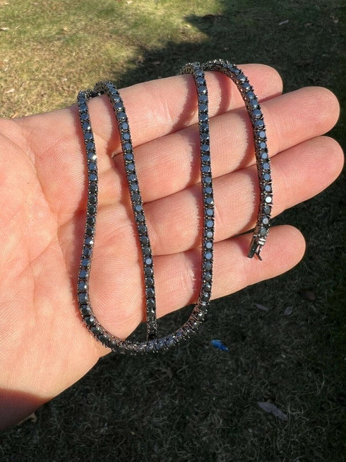 3MM Black 925 Sterling Moissanite Tennis Chain