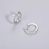 S925 VVS Moissanite Diamond Huggie CC Hoop Earrings