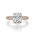 10K Solid Rose Gold 5CT VVS Moissanite Engagement Ring