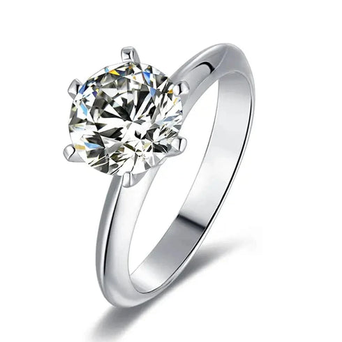 2CT Classic 8mm S925 Hexagon Moissanite Ring