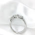 6.5mm 925 Sterling Silver Moissanite Diamond Engagement Ring