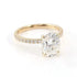 14K Yellow Gold 2.5CT Pearl Dainty Moissanite Engagement Ring