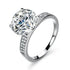Radiant Sparkle 5CT 925 Sterling Silver Moissanite Engagement Ring