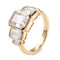 10K Gold Emerald Cut 2CT Moissanite Engagement Ring