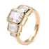 10K Gold Emerald Cut 2CT Moissanite Engagement Ring
