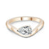 14K Solid Yellow Gold Moissanite Engagement Ring