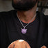VVS Jewerly Iced Purple Devil Emoji Necklace