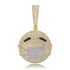 Fully Iced Out face mask emoji pendant Necklace